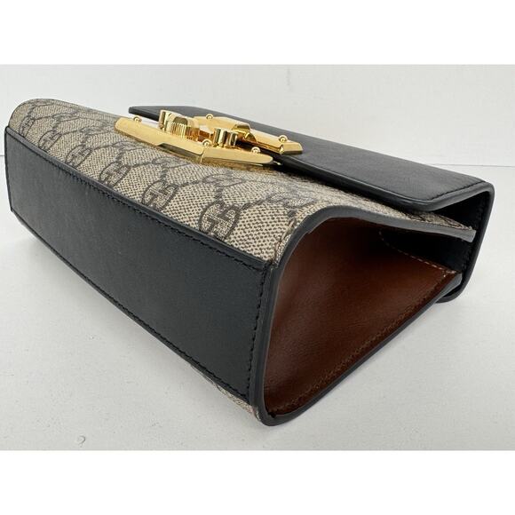 Gucci GG Supreme Padlock Small Shoulder Bag Brown and Black B-6 - Picture 8 of 16